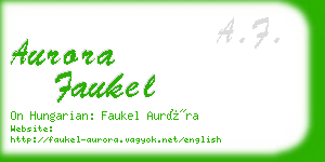 aurora faukel business card